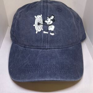 Steamboat Willie Mickey Mouse Hat – Vintage Look Washed Adjustable Baseball Cap